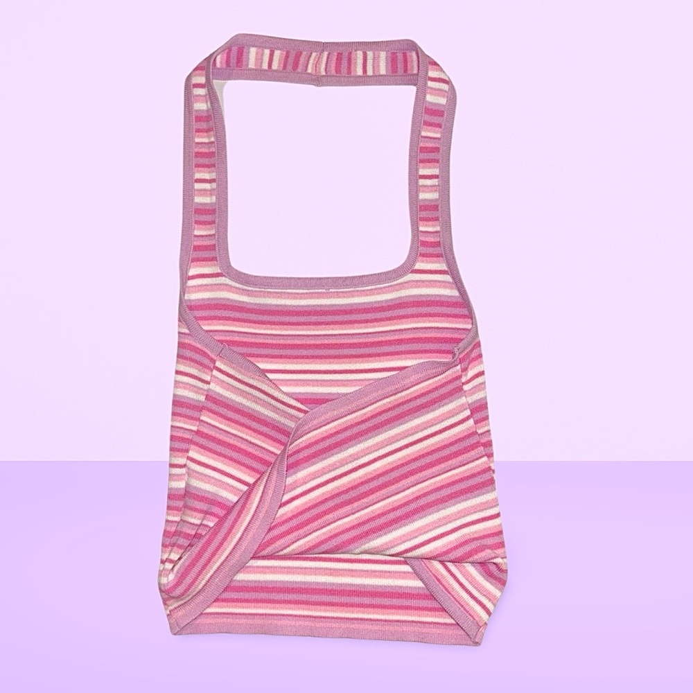 REVOLVE x MORE TO COME Demi Twist Back Top in Pink Multi - Picture 3 of 4